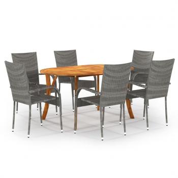 7-Piece Grey Garden Dining Set