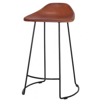 Taburete de Cocina Sussex de Metal y Piel