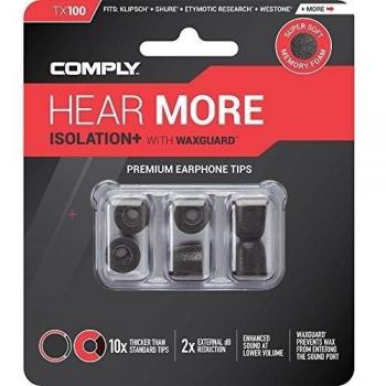 Comply TSX-100 Isolation PLUS - Almohadillas para auriculares intraurales