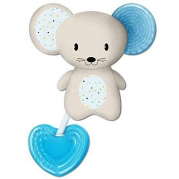 Chicco Fresh Friend - Mordedor y muñeco 3en1, 4 m+, azul