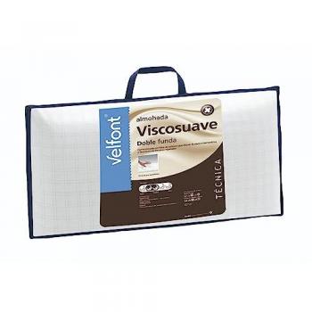 Almohada Viscosuave Extra de Viscoelástica con Doble Funda Anti-Stress y Cremallera (70 cm)