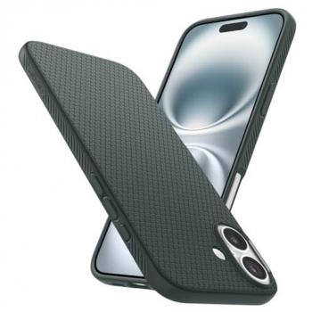 Funda Spigen Liquid Air para iPhone 16 - Verde Abismo
