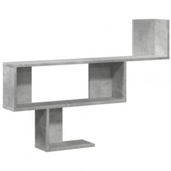 Estante de pared de madera ingeniería gris hormigón 100x15x70 cm