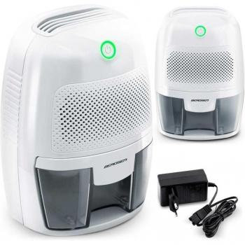Deshumidificador de aire eléctrico Berdsen BR-50B, absorbente de humedad blanco, para habitaciones de 15 a 20 m³, capacidad 250-300 ml, controla hasta el 80% de la humedad