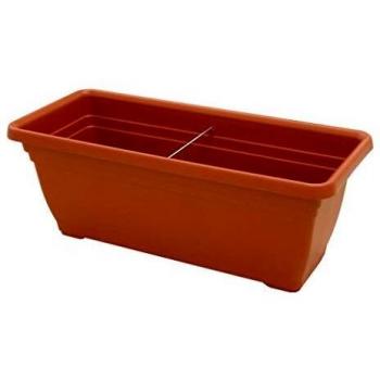 Jardiniere Rectangular 'Daphne' de Plástico Terracota 60x30x28 cm