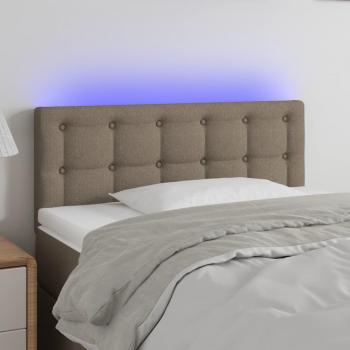Cabecero LED Tortorora 90x5x78/88 cm en Tela Gris Taupe