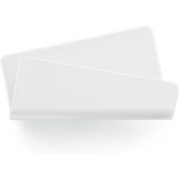 Organizador de TV/DVD/VCR con 4 compartimentos, soporte práctico para control remoto y teléfono móvil, diseño en hierro blanco y negro