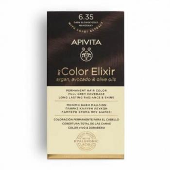Apivita My Color Elixir Permanent Hair Color 6.35 Dark Blonde Mahogany Gold