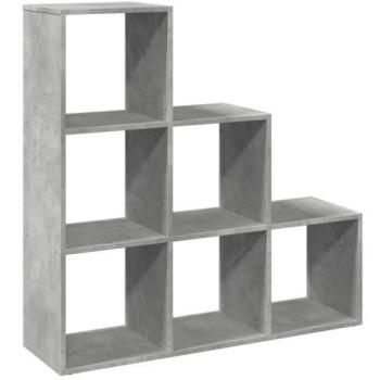 Librería Partición 3 Estantes Hormigón Gris 99x29x99 Aglomerado