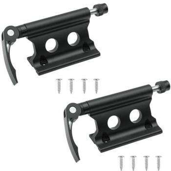 Soporte Universal para Horquilla Delantera de Bicicleta - Base de Aluminio, Accesorios de Sujeción (Negro 2 Pzas)