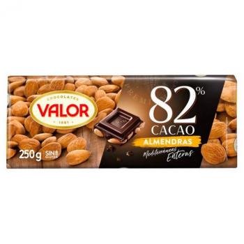 Chocolate negro 82% con almendras enteras 250g