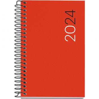 Agenda Miquelrius 2024 Activa City Semana Vista Espiral Tapa Polipropileno Rojo 117x182mm