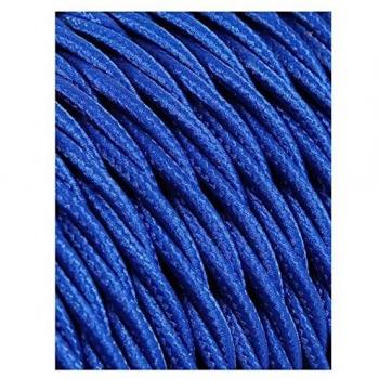 CABLE TEXTIL TRENZADO 2X0,75MM C-75 AZUL SEDA 5M