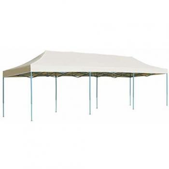 vidaXL Carpa Plegable Pop-up 3x9m Crema Toldo Cenador Marquesina Tienda Jardín