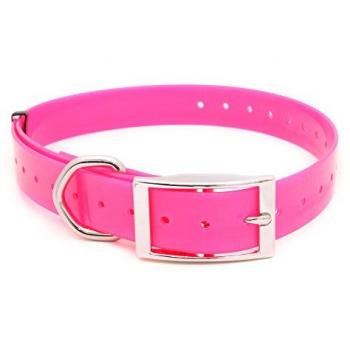 Collar de Poliuretano Rosa para Perro de Caza - 25 mm, 2.5x70 cm, Fuertes y Resistentes, Fácil Limpieza