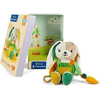 Clementoni-17419 - Peluche en caja- Conejo - peluche para bebé a partir de 0 meses