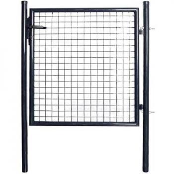 Galvanised Steel Mesh Garden Gate 85.5x100 cm Grey