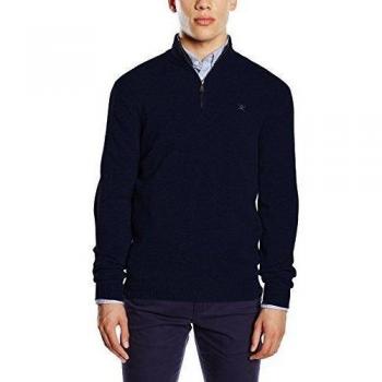 HACKETT LONDON, LW FZIP LG - Jersey de manga larga para hombre, color navy, talla XL