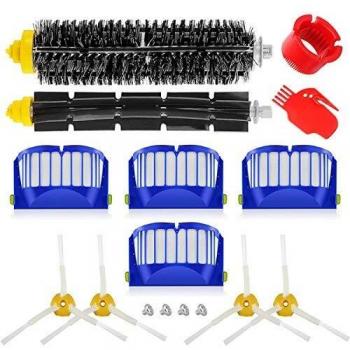 Kit de Accesorios para iRobot Roomba 600 Series, Recambios Repuestos para 600 605 610 614 615 616 620 621 625 630 631 632 635 639 640 650 651 660 665 670 671 676 680 681 690 691 695.