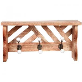 Perchero Pared 6 Pomos Signes Grimalt By Sigris Adorno Pared Marrón 22x10x45 cm