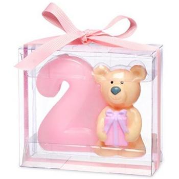 Club Verde Oso de Peluche con nº 2, Rosa, 80 x 35 x 70 cm