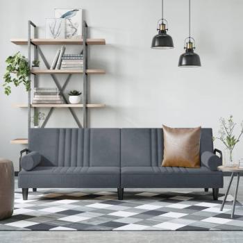Sofá cama con brazos en terciopelo gris oscuro Vidaxl