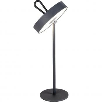Lámpara de mesa LED recargable ELLA, magnética, gris, dimmable con función de memoria