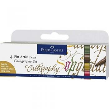 Faber-Castell Pitt Artist Pen Calligraphy 4-Color Set