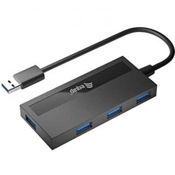 Equip Hub USB 3.0 de 4 Puertos y Adaptador para USB-C.