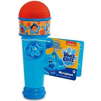 FEBER Famosa - Pistas de Blue y Tú, Micrófono Azul de Juguete del Famoso Perrito Blues Clues, con la canción de la Serie Infantil de Dibujos, para niños y niñas a Partir de 3 años, Multicolor