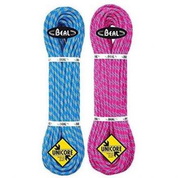 Cuerda Doble Beal Ice Line 8.1 mm con Recubrimiento Seco - Pack de 2 Unidades Fucsia/ Azul - 50 m