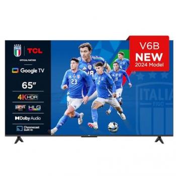 TCL Televisor LED 65V6B, 165 cm (65), 4K Ultra HD, Smart TV con Google TV y Wi-Fi