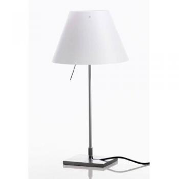 Lámpara de mesa LED Costanzina de aluminio blanco