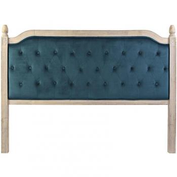 Cabecero de Cama Turquesa de Madera de Caucho 160 x 6 x 120 cm