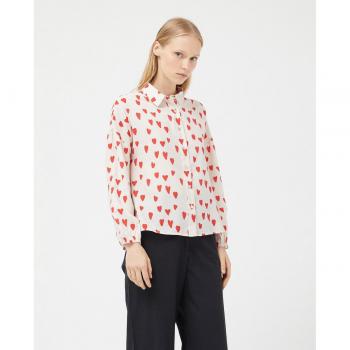 Camisa de mujer con estampado de corazones