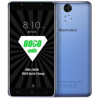 Blackview P2, Smartphone Libre Android 7.0 Dual Sim Teléfono Libre, Pantalla de 5.5”FHD Batería 6000 mAh, 4GB + 64GB, cámara 13MP+8MP, 5GWifi, Bluetooth, GPS