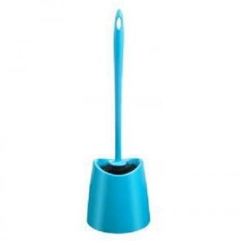 Tatay Escobilla de Baño WC Estandar, de Polipropileno, Cepillo Negro, Libre de BPA, Fabricado en España, Color Azul, Medidas 12 x 12 x 38 cm