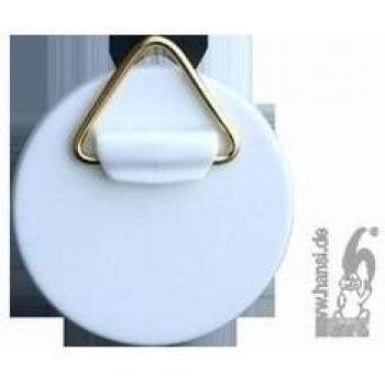 Home Xpert Self-Adhesive Hook with Ring Brass / White Plastic / Diameter 42 mm by homeXpert