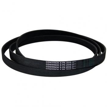 Correa acanalada en V Continental CTAM 6PK2510, características: longitud de 2510 mm, perfil de 6 canales, material resistente a la abrasión y al desgaste, diseño para transmisión de potencia eficiente en motores autom