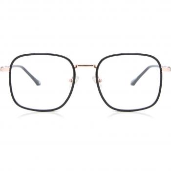 Square Full Rim Plastic Women's Prescription Glasses Online Black Size 51 - Blue Light Block Available - SmartBuy Collection