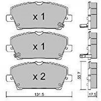 Aisin bpho de 1003 freno, Set of 4