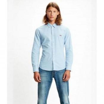 Levi's - Camisa vaquera de hombre slim lisa azul claro Slim Fit Battery Housemark Shirt 86625-0005