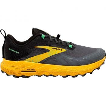 Brooks Cascadia 17 Men's Trail Running Shoes Lemon Chrome/Sedona/Black Yellow Size 45 EUR