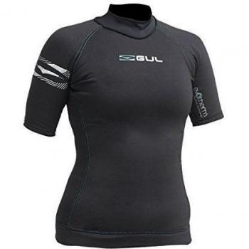 Gul Womens Flatlock Thermal Short Sleeve Rashguard 2016 - Black/Black 10