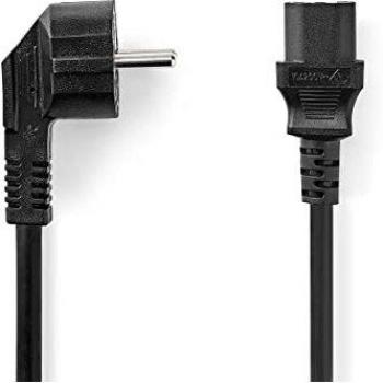 Nedis - Cable de alimentación - Schuko Macho en Ángulo - IEC-320-C13-2,0 m - Negro