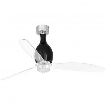 Ventilador de Techo Mini Acero con Difusor de Cristal 48,4 cm