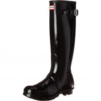 Hunter Women's Original Tall Gloss Wellington Boots - Black - Size 8