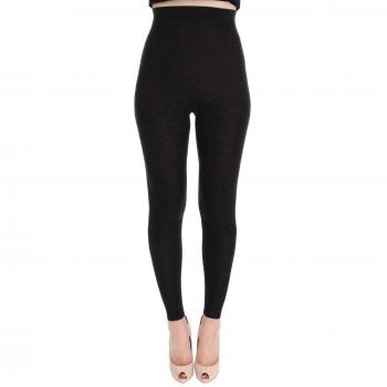 Dolce & Gabbana Luxury High-Waist Cashmere Stretch Tights - Gray, Size: IT40|S, Female, Leggings