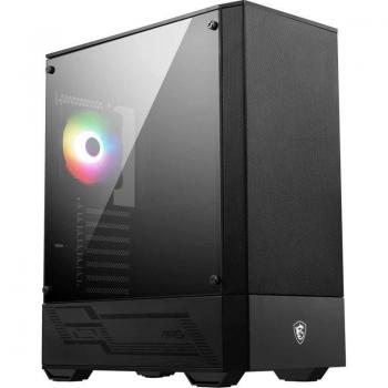 MSI MAG Forge 110R Mid-Tower Gaming Case with Tempered Glass Side Panel, USB 3.2, RGB Lighting - Black