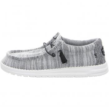 Hey Dude Wally Stretch Mix Yin Yang Laced Sneakers for Men - Gray Size 8 US